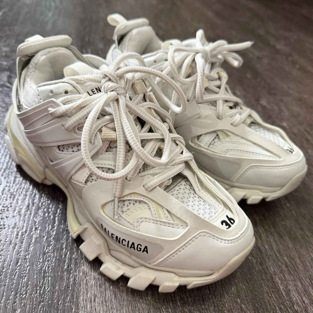 Balenciaga Track Sneakers Womens 36‎ White Chunky Mesh Designer Trainers